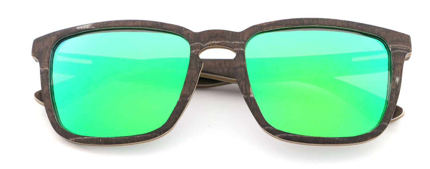 Samara Green Coco Loco wooden eco sunglasses front