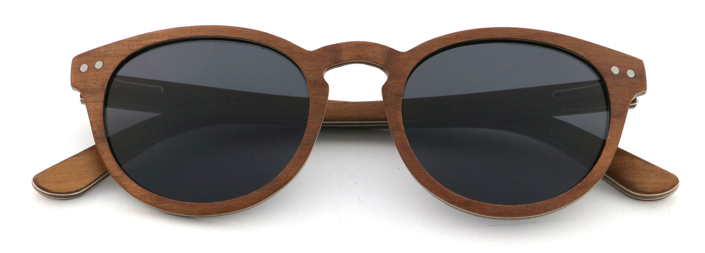 Fortuna Brown Coco Loco wooden eco sunglasses front