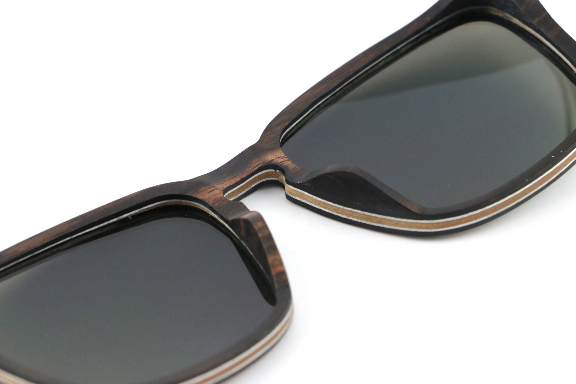 Samara Green Coco Loco wooden eco sunglasses back lens