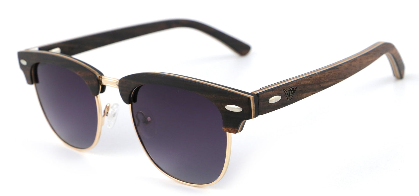 Tamarindo Coco Loco wooden eco sunglasses front with logo
