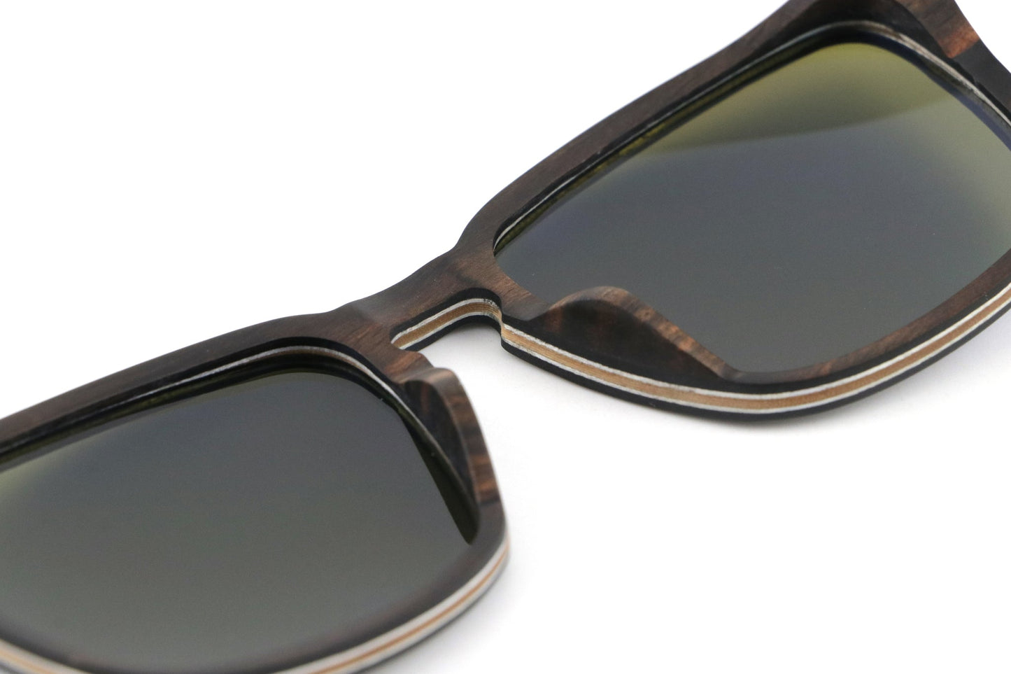 Samara Blue Coco Loco wooden eco sunglasses back lens