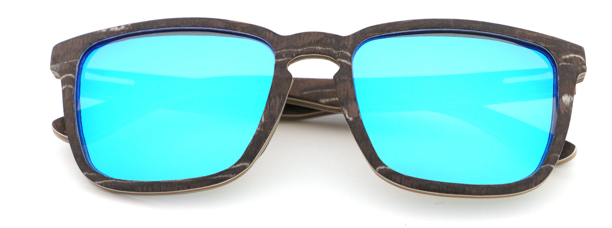 Samara Blue Coco Loco wooden eco sunglasses front