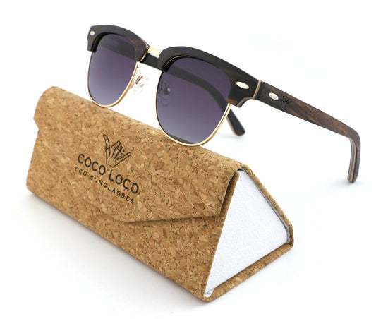 Tamarindo Coco Loco wooden eco sunglasses with cork case