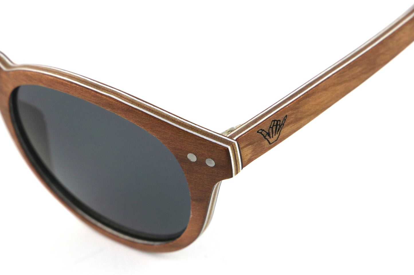 Fortuna Brown Coco Loco wooden eco sunglasses logo